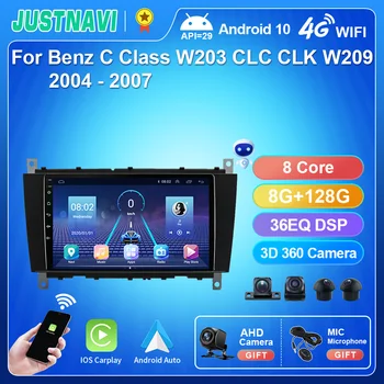 JUSTNAVI 4G LTE Android GPS Навигация Авто Мультимедийное Радио Для Mercedes Benz C Class W203 W209 CLC CLK 2004 2005 2006 2007