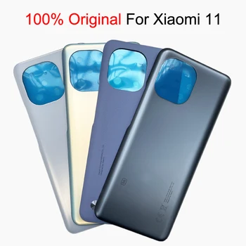 Оригинал Для Xiaomi Mi 11 5G M2011K2C, M2011K2G Задняя Стеклянная Крышка Батарейного Отсека Новый Корпус Задней Двери Mi11 Eleven С Клеем