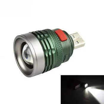 Новый Ультра Яркий Портативный USB-Фонарик Mini Zoomable 3 Режима USB Flash Light Torch Lanterna Power By USB Interface Power Bank