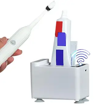 Столешница с дозатором зубной пасты, автоматический держатель для дозирования зубной пасты с датчиком, аксессуары для ванной комнаты, экономящие место в душевой комнате