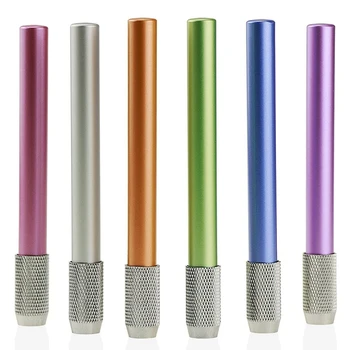 6 шт. Металлический цветной стержень с одним концом, удлинитель для карандашей, Удлинитель для ручек, Удлинитель для ручек, пенал для ручек