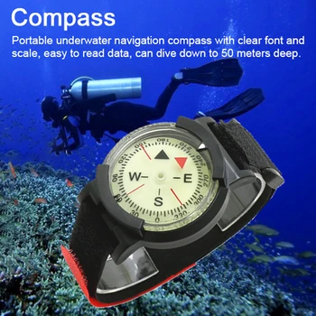 50 м подводный дайвинг компас, погружение компас водонепроницаемый световой наручные навигационный инструмент для дайвинга кемпинг Велоспорт активный отдых