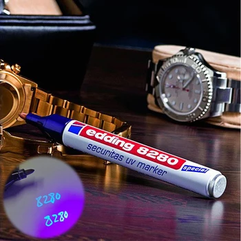 Edding 8280 Highlighter Pen Oily UV Pro Невидимая Ручка 1 мм Перманентные Чернила Securitas Uv Маркеры Подсветка для Детектива /Игры/Карты