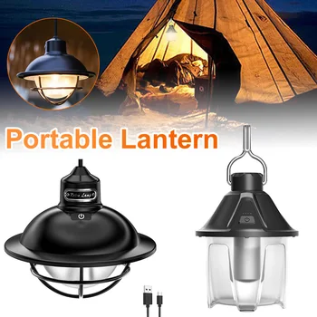 Подвесная лампа для кемпинга, перезаряжаемая светодиодная лампа для кемпинга, мощный свет, портативный фонарик, освещение для палатки, Рабочий магнит, кнопочный выключатель, освещение