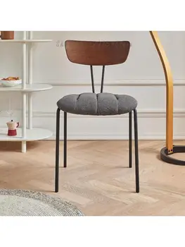 Обеденный стул в ретро-индустриальном стиле, стол и стул из массива дерева, домашний обеденный стул, простое железо, арт красный Интернет