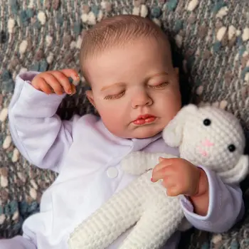 20 Дюймов 50 см Реалистичная кукла Bebe Reborn с силиконовой виниловой тканью, кукла для тела LouLou, игрушка ручной работы для девочек, Рождественский Подарок