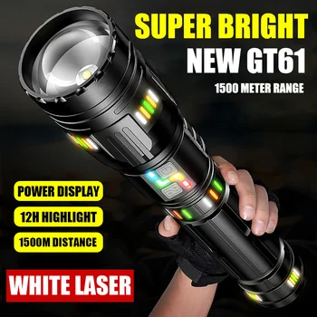 Новое обновление GT61 Мощные светодиодные фонари Супер Яркий Прожектор, тактический фонарик, Масштабируемый Аварийный фонарь для кемпинга на открытом воздухе