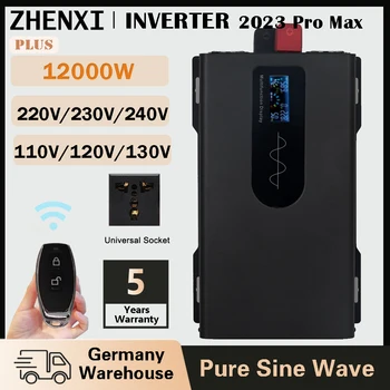 Контроллер Wi-Fi ZHENXI мощностью 12 кВт 10 кВт Инвертор с чистой синусоидальной волной постоянного тока 12 В 24 В 48 В переменного тока 110 В 120 В 220 В Портативный трансформатор с зарядкой