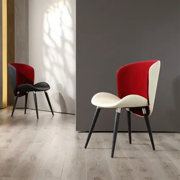 Роскошное и минималистичное обеденное кресло для переговоров в офисе продаж, Модельный зал, высококачественное кресло со спинкой