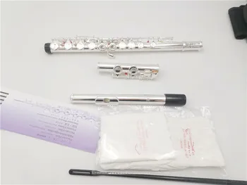 Изготовлен в Верхней флейте с 16 Отверстиями YFL-212SL, Посеребренный Поперечный обтюратор Flauta, клавиша C с клавишей E музыкального инструмента
