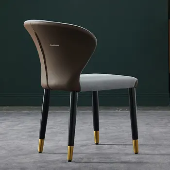 Современные бытовые Обеденные Стулья для легкой роскошной столовой в итальянском стиле С высокими ножками и спинкой, Кухонная Мебель, обеденный стул