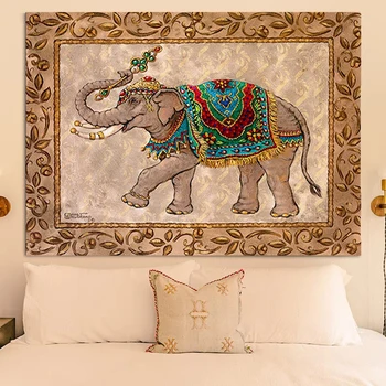 Гобелен в виде слона, Висящий на стене, Эстетические Аксессуары для украшения дома, Декор комнаты в стиле Каваи, Гобелены, Изголовья, Декоративные украшения для спальни