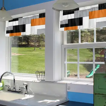 Балдахин с эффектом складчатости, современные черные кухонные шторы, стильный декор для окон в современном стиле, балдахин среднего веса