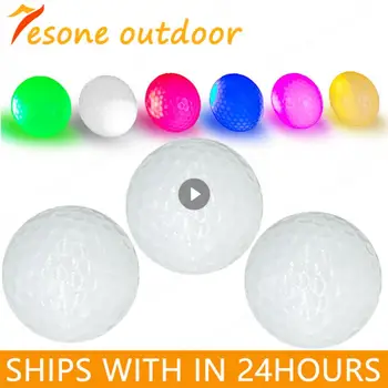 Светящийся мяч для гольфа со светодиодной подсветкой Флуоресцентные мячи для гольфа Долговечные Яркие светящиеся мячи Светятся в темноте для ночных тренировок
