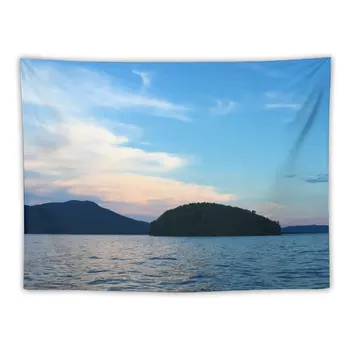 Новый Купольный остров в сумерках Лейк-Джордж, Нью-Йорк, Гобеленовое украшение для спальни Спальня