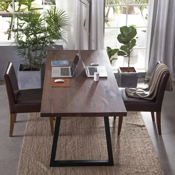 Современный обеденный стол в центре из массива дерева, роскошный обеденный стол для конференций, ресторан Nordic Kitchen Mesa Comedor FurnitureYN50DT