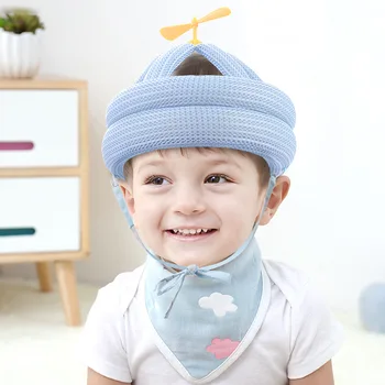 Детский шлем для защиты головы младенца Хлопчатобумажные защитные шапочки для защиты от столкновений, детская кепка, ремни безопасности Capacete Infantil