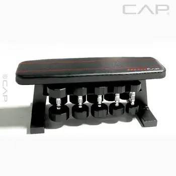 Плоская скамья для тренировок с гантелями для хранения (весовая емкость 600 фунтов)