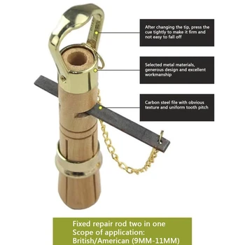 Многофункциональный инструмент для ремонта наконечника бильярдного кия, формирователь бильярдного пула Burni Durable