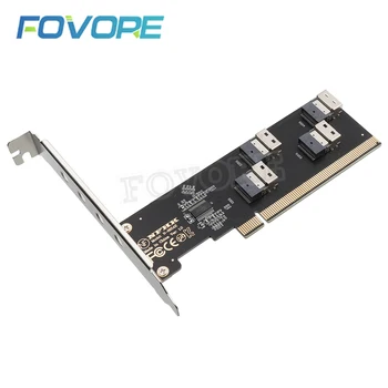 Адаптер U.2 для PCI E, расширяйте возможности подключения: от PCIe 3.0 4.0 X16 до 4-портового адаптера SFF-8654 4i Riser Card Универсальная интеграция