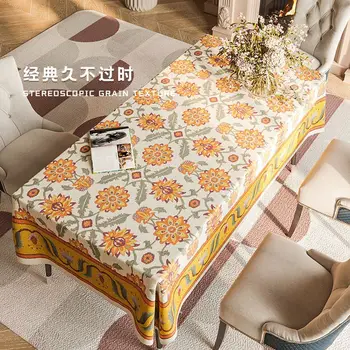 Легкая роскошная прямоугольная скатерть для обеденного стола 2023 года, новые столовые приборы из хлопка и льна, Xidu Ruila 858 |