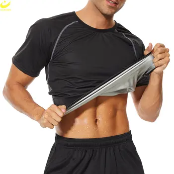 LAZAWG, мужское корректирующее белье для сауны, удерживающее тепло, жилет для коррекции фигуры, более тонкий компрессионный термо-топ, рубашка для фитнеса
