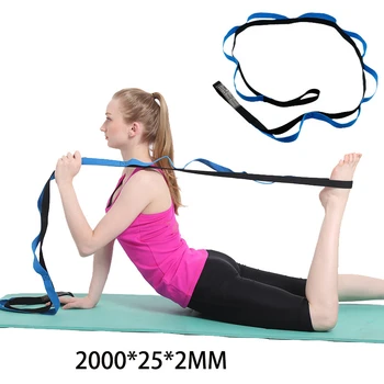 2-метровый эластичный ремень для йоги, натягивающая веревка, многофункциональный ремень для йоги, веревочный подвесной гамак для йоги, аксессуар для пилатеса, резиновые ленты для фитнеса