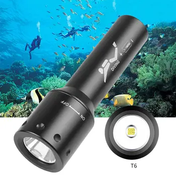 Супер яркий светодиодный фонарик F2, профессиональный фонарь для дайвинга, алюминиевый сплав, вспышка для подводного плавания, подводный фонарь 18650