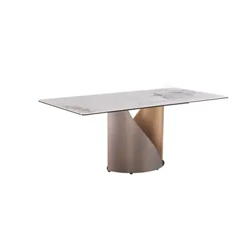 Прямоугольный обеденный стол дизайнерский Nordic light роскошный современный минималистичный домашний обеденный стол из шифера