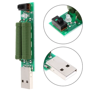 Измерители напряжения Зеленый портативный интерфейс разрядки Mini USB Нагрузочный резистор с переключателем 2A/1A Электрические приборы