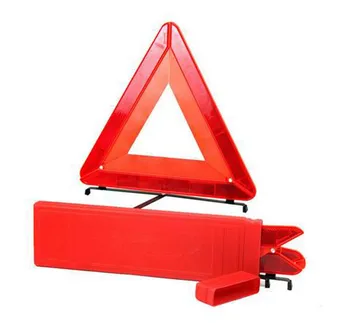 Большая 43-сантиметровая светоотражающая складная предупреждающая рамка, треугольник для парковки автомобиля, предупреждающий знак безопасности, привлекательный прочный металлический базовый кронштейн