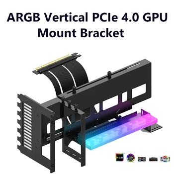 EZ-40V PCIE 4.0 x16 Универсальный Вертикальный Держатель Для Графического процессора Комплект ATX Case Графическая Видеокарта Поддержка Рулевого Кронштейна 5V 3PIN ARGB
