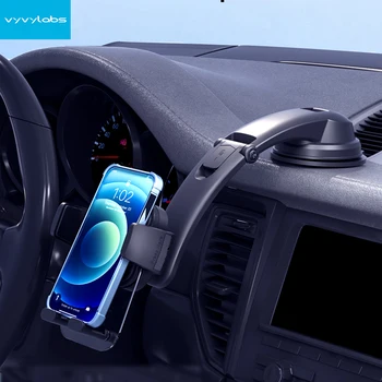 Vyvylabs Автомобильный держатель для телефона, Подставка для приборной панели, Универсальный держатель для мобильного телефона, Поддержка GPS для iPhone 14 Samsung Xiaomi Huawei
