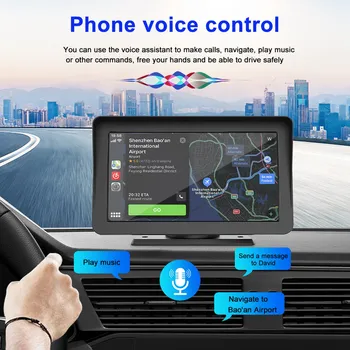 Универсальное 7-дюймовое автомобильное радио, мультимедийный видеоплеер, беспроводной Carplay и автоматический сенсорный экран Android MP5 A