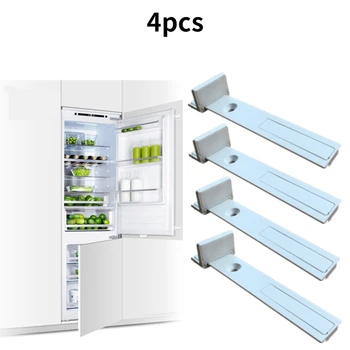 направляющая выдвижного ящика холодильника 4шт для встроенной дверцы холодильника пластиковый кронштейн для крепления направляющей выдвижной полки скрытого типа