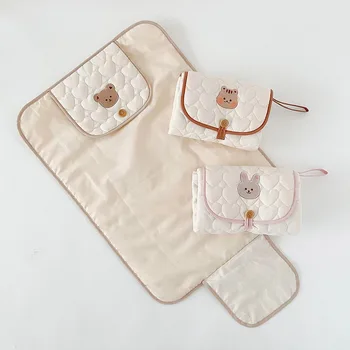 Складной коврик для пеленания подгузников Водонепроницаемые детские принадлежности для новорожденных, постельное белье для пеленания матраса, чехол для пеленания