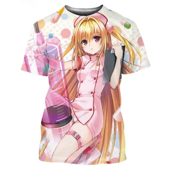 Футболки Summer To Love Ru с 3D принтом для девочек из аниме, уличная одежда для мужчин и женщин, модная футболка оверсайз Harajuku, детские футболки, топы, одежда