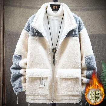 2023 Осень и зима Новый модный тренд Куртка из овечьего бархата Мужская Повседневная Свободная Удобная Теплая Высококачественная куртка