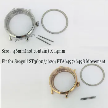 корпус наручных часов из минерального стекла 46 мм для Seagull ST3620/3600/6497/6498 Механизм