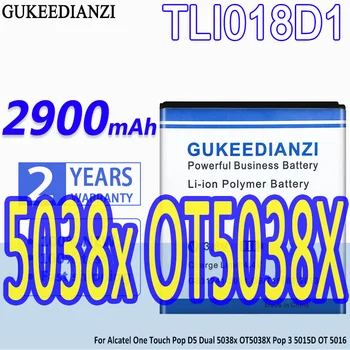 Аккумулятор GUKEEDIANZI Высокой Емкости TLI018D1 2900 мАч Для Alcatel One Touch Pop D5 Dual 5038x OT5038X Pop 3 5015D OT 5016 Pop3