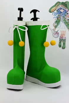 СВИДАНИЕ с ЖИВЫМ Химекава Есино, обувь для косплея, Зеленые ботинки ручной работы